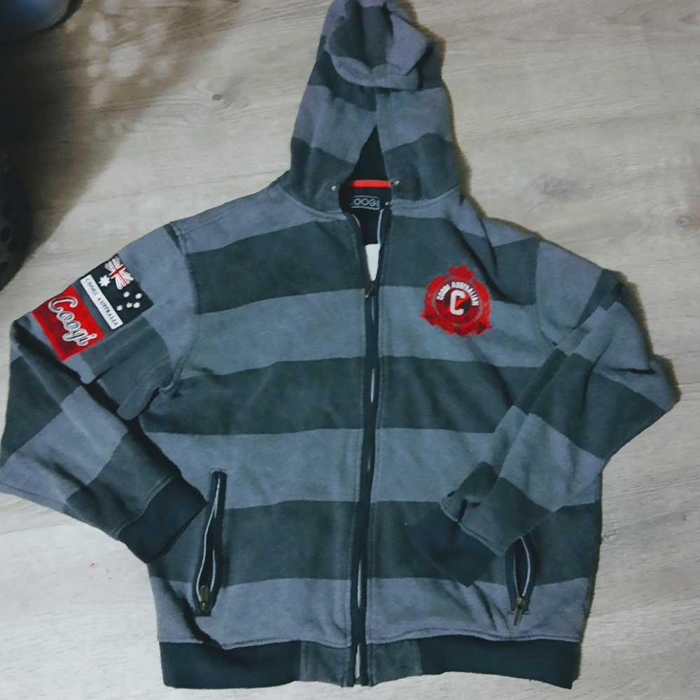 Vtg Coogi Zipup Hoody Sweater Xl